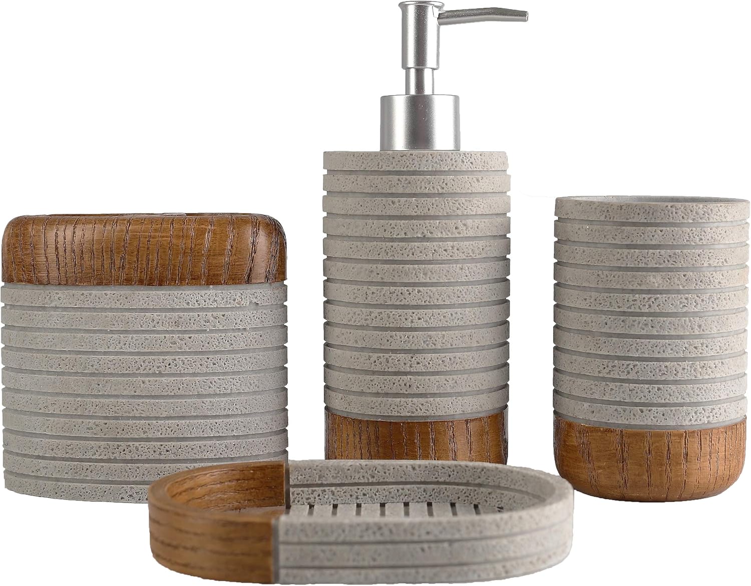 Hymmah Bathroom Accessory Set 4 Pcs Resin