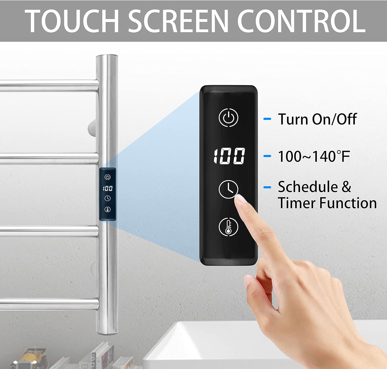 KEG Smart WiFi Towel Warmer with Timer and Temperature Control