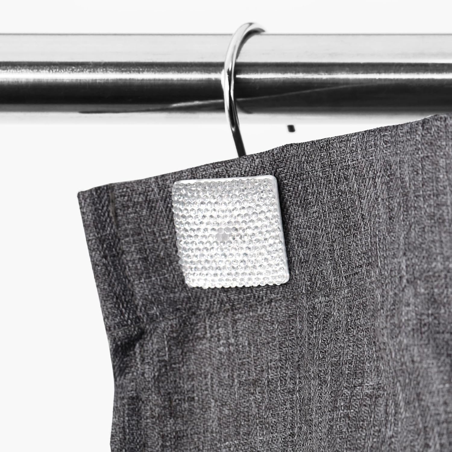 Clear Crystal Shower Curtain Hangers