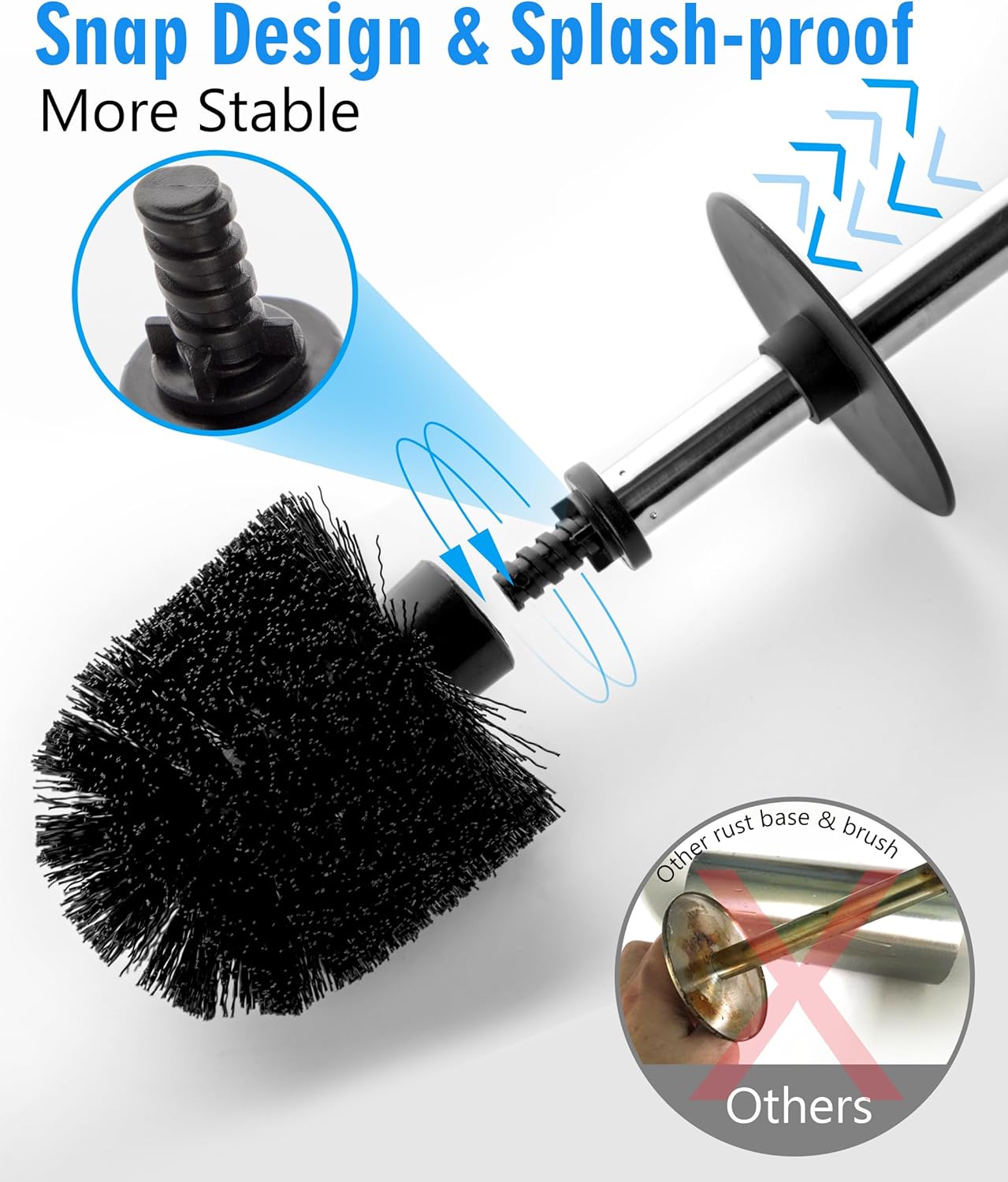 2 Pack Toilet Bowl Cleaning Brush Set