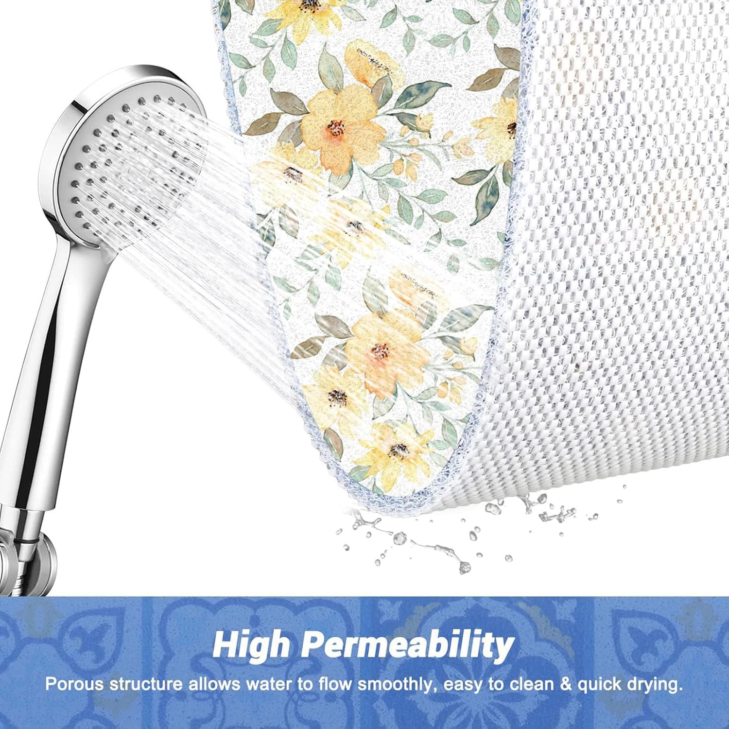 Ergonomic Square Square shower mat
