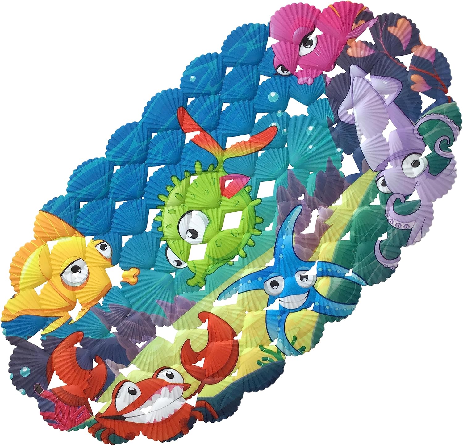 Ocean Creatures Oval Bath Mat - 2575 x 145