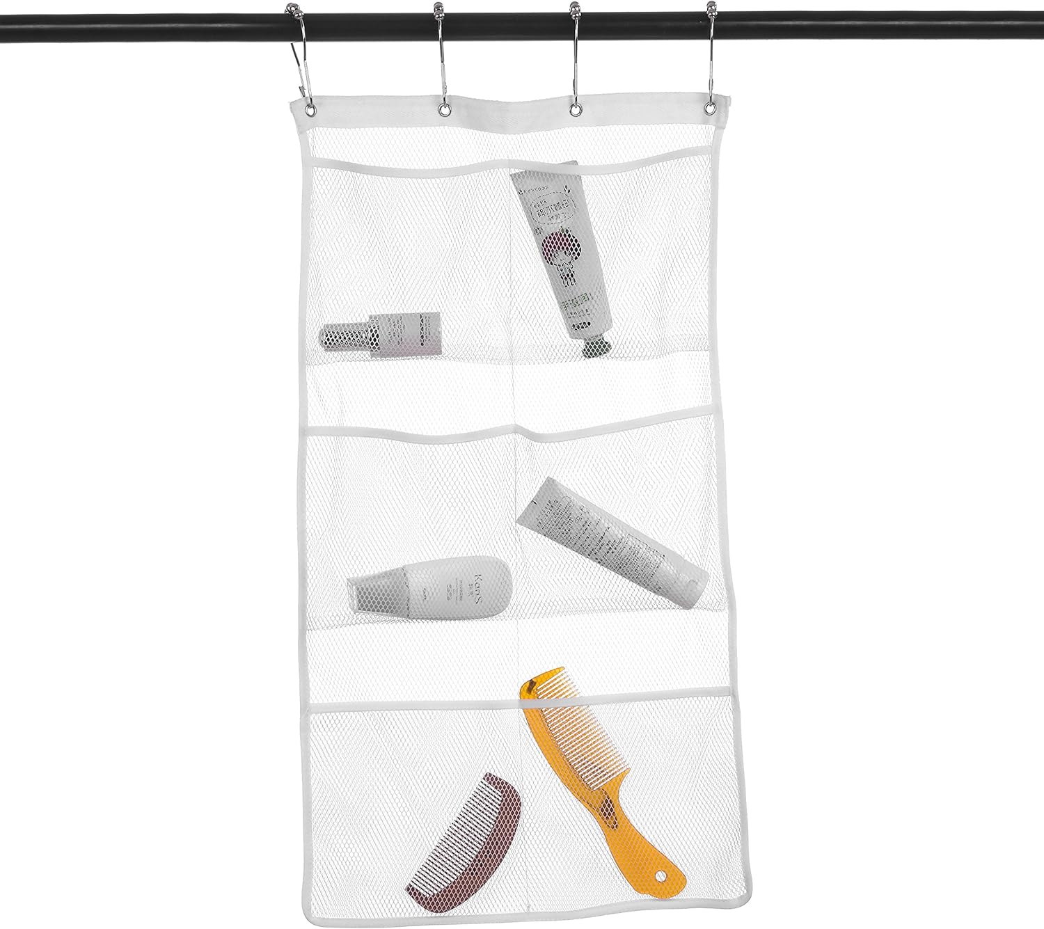 2-Piece Mesh Bathroom Caddy Organizer with 6 Pockets